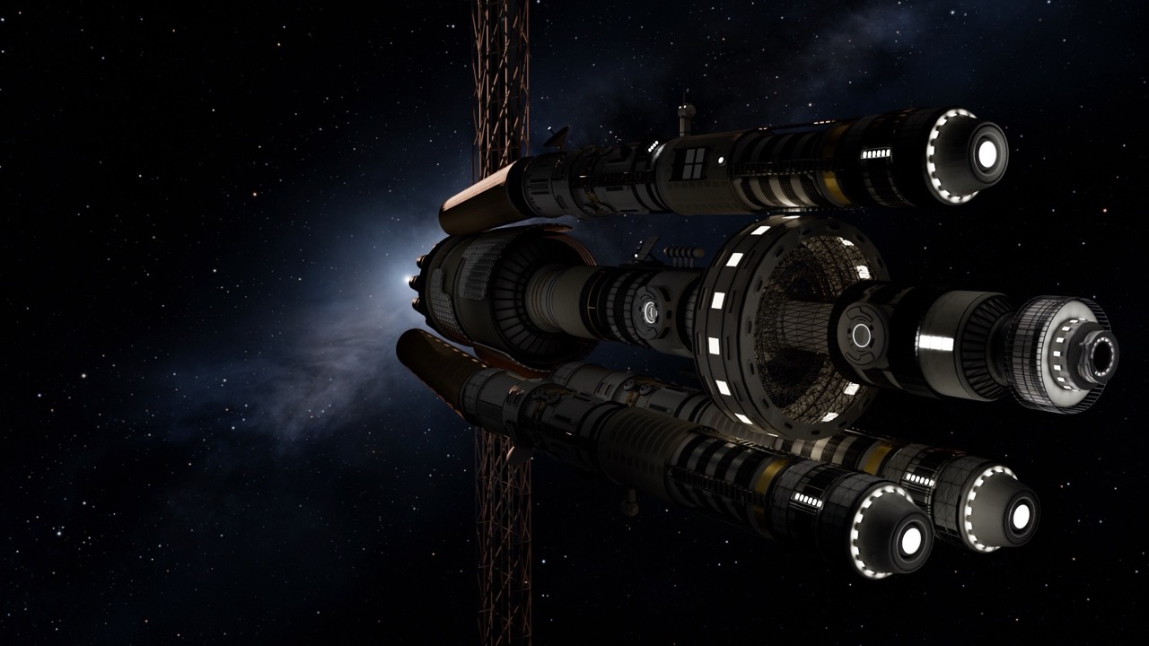 Hail Mary ship exterior render by Noble Donage